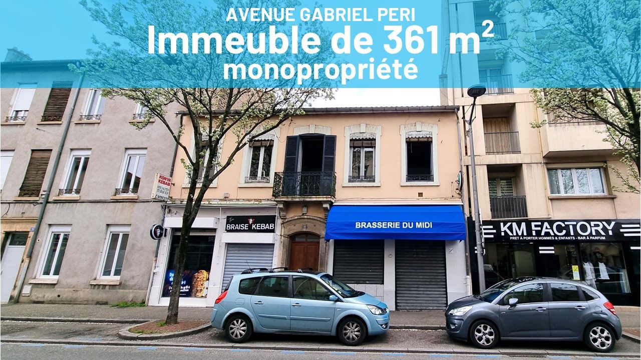 Immeuble activité mixte 361 m² - 2 locaux commerciaux et 2 appartements
