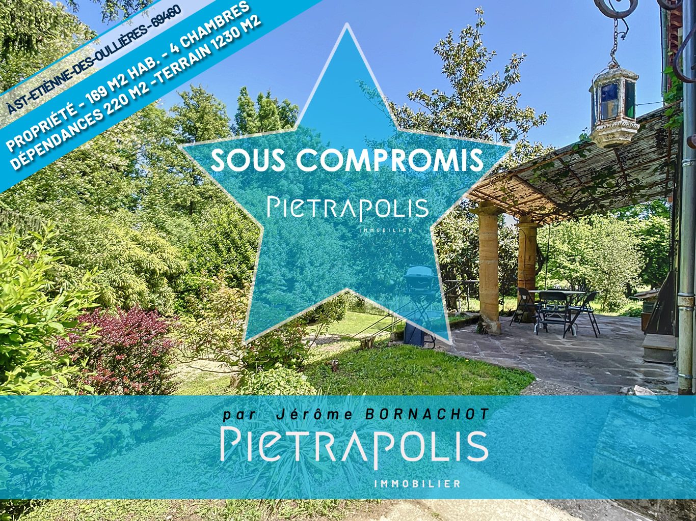 RARE À 10 Min A6 - 69460 SAINT-ÉTIENNE-DES-OULLIÈRES ! Propriété XIXème - 167 M2 sur ss-sol complet - 4 CH  - Terrain de 1230 M2