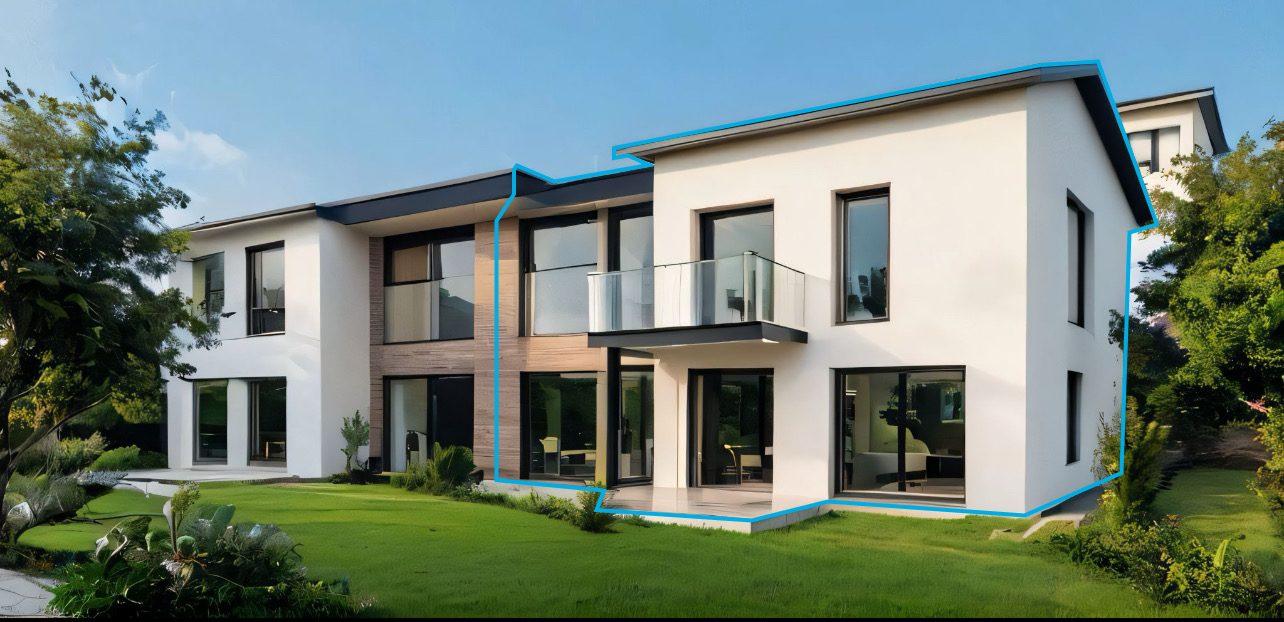 Maison de 116 m² - jardin de 250m² et balcon 6 m² - garage 2 places