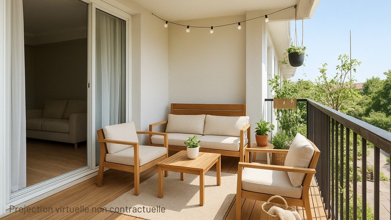 T3 de 70m² lumineux traversant avec balcon et parking