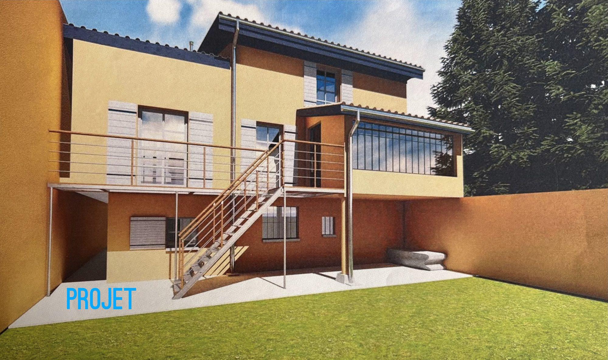 Coeur du village, maison de ville 6 pièces de 150 m² (250 mé au sol) terrain de 210 m²