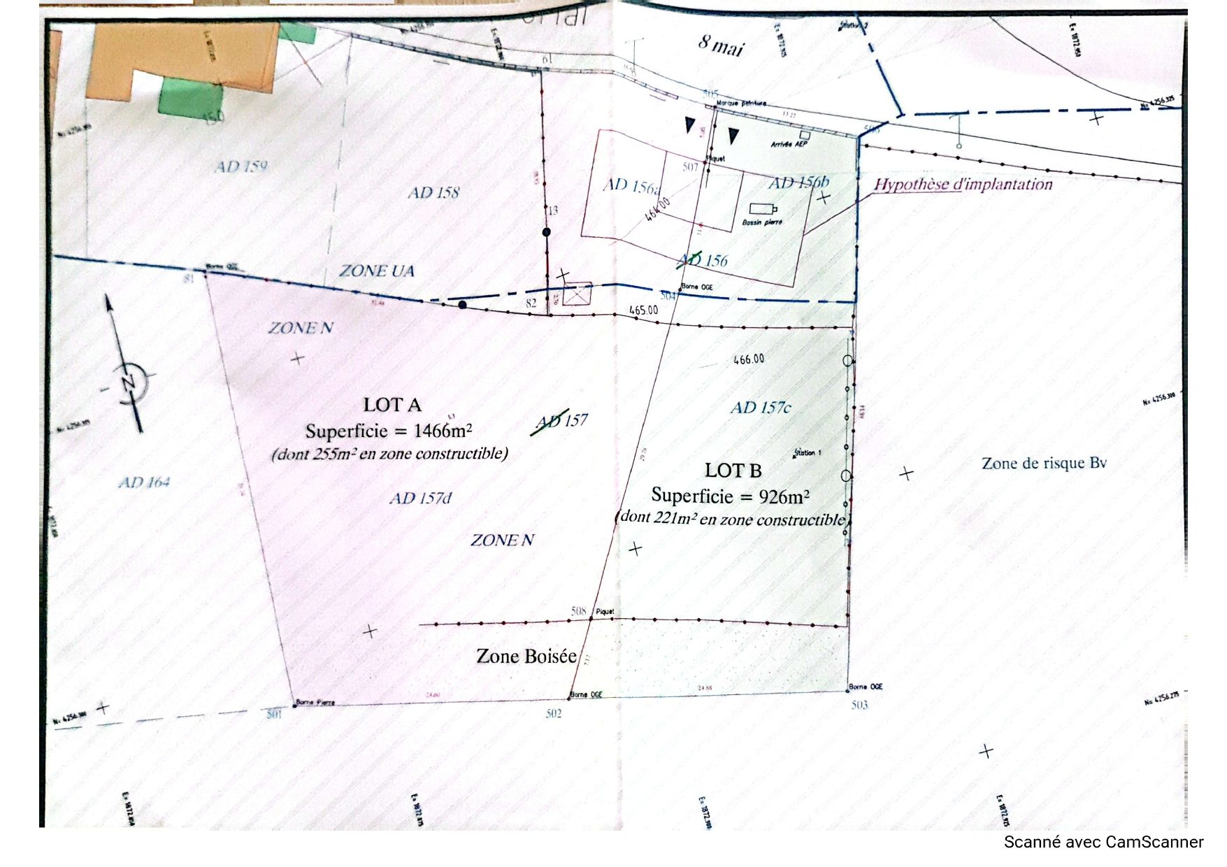 Terrain constructible au coeur de Chatonnay