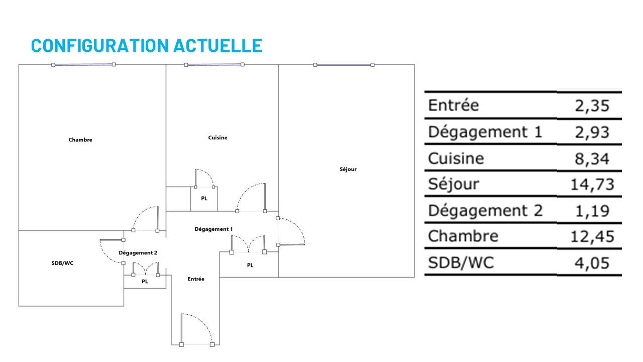 ETAGE ELEVE vue Fourvière - Appartement T2 46 m² - garage possible VILLEURBANNE 69100