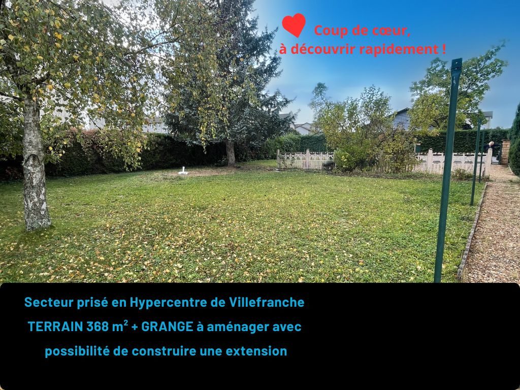 Grange sur terrain constructible et viabilisé de 368 m² env.