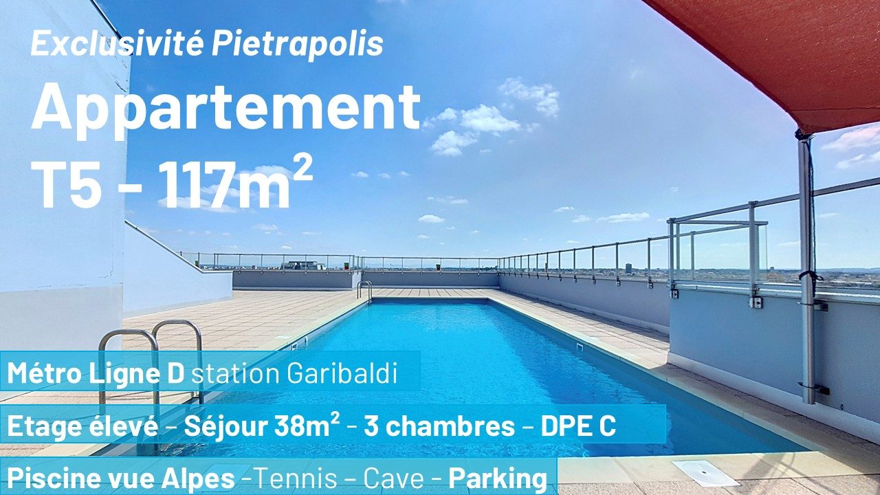 T5 de 117 m² Etage élevé & Parking