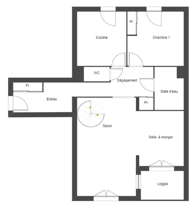 Appartement - 5 pièces - 90 m² - Bourg-de-Péage (26300)