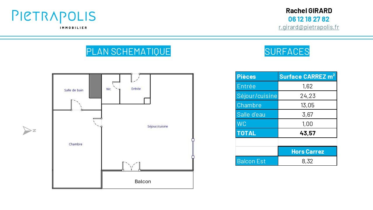 Coeur de Monchat - Grand T2 de 43m² avec balcon - DPE C Lyon 69003