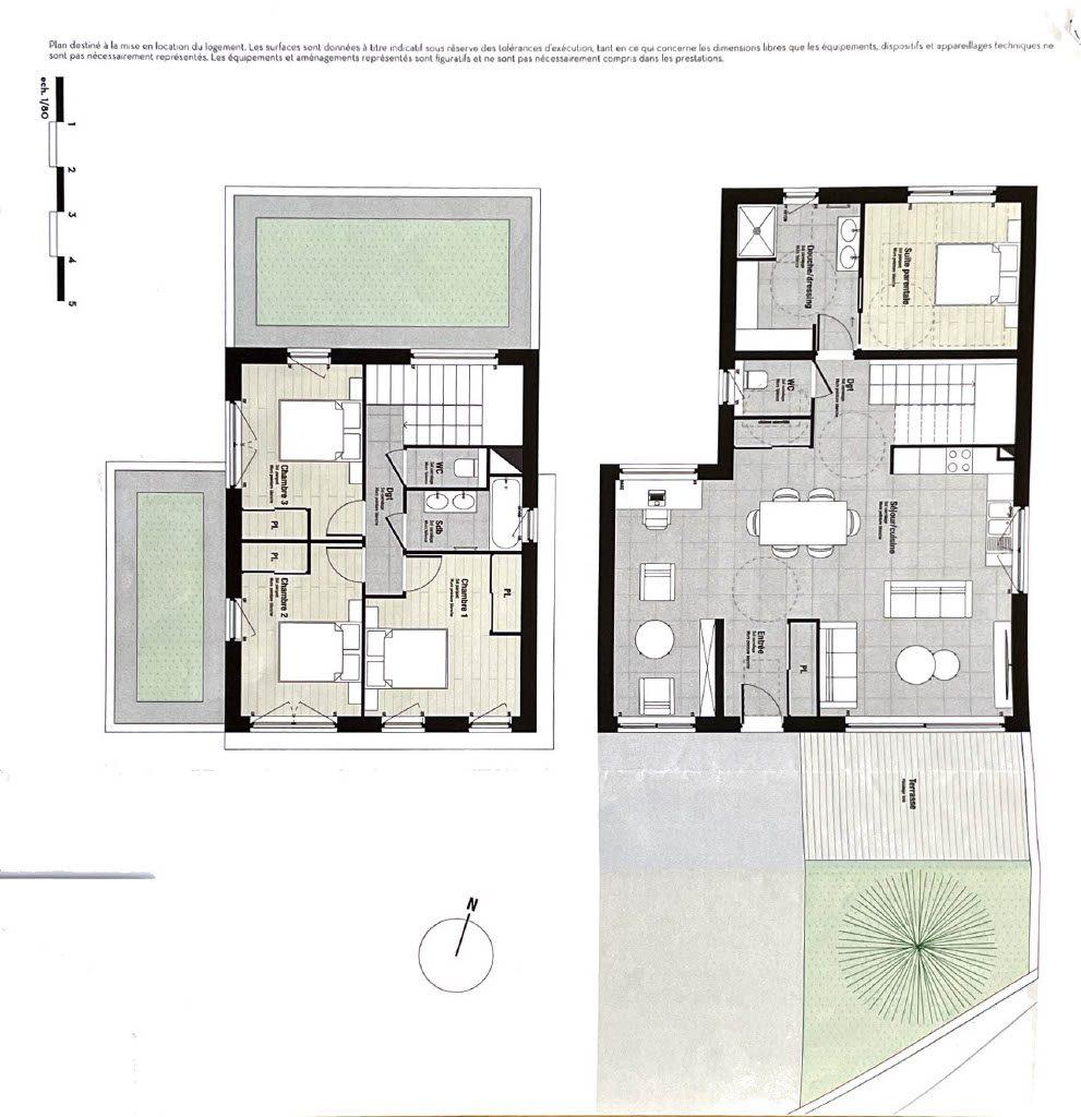 Dernier lot, Villa contemporaine mitoyenne T5 de 125 m² terrain de 1170 m²- aménagement intérieur à réaliser