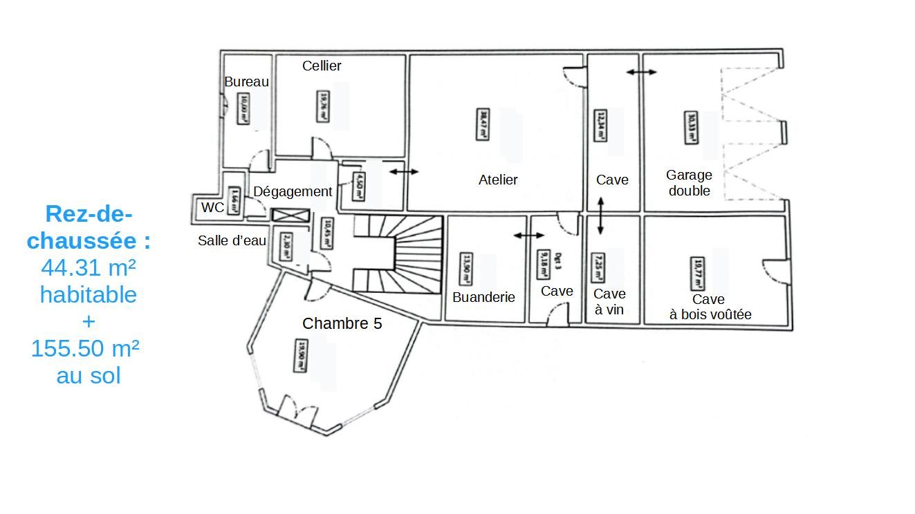 Propriété de 205 m² habitable + appartement T2 indépendant  + 721 m² conctructible + parc arboré Crémieu 38460