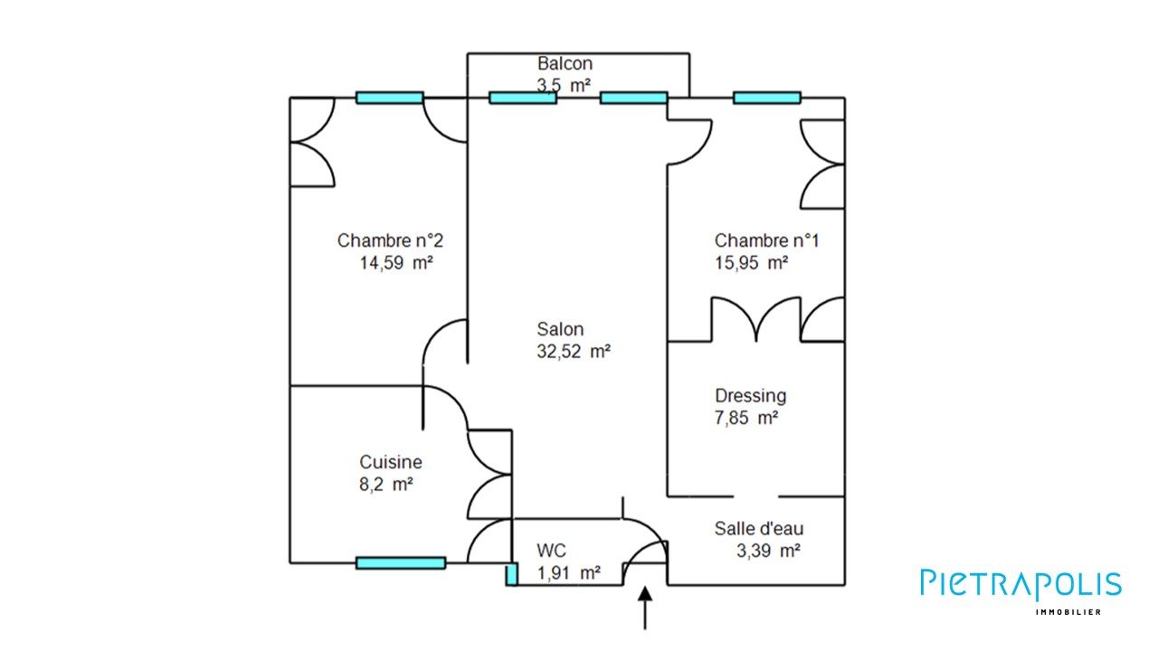 Secteur Université - Charme Haussmanien - T3 de 84.41m² - Etage noble Lyon 69007