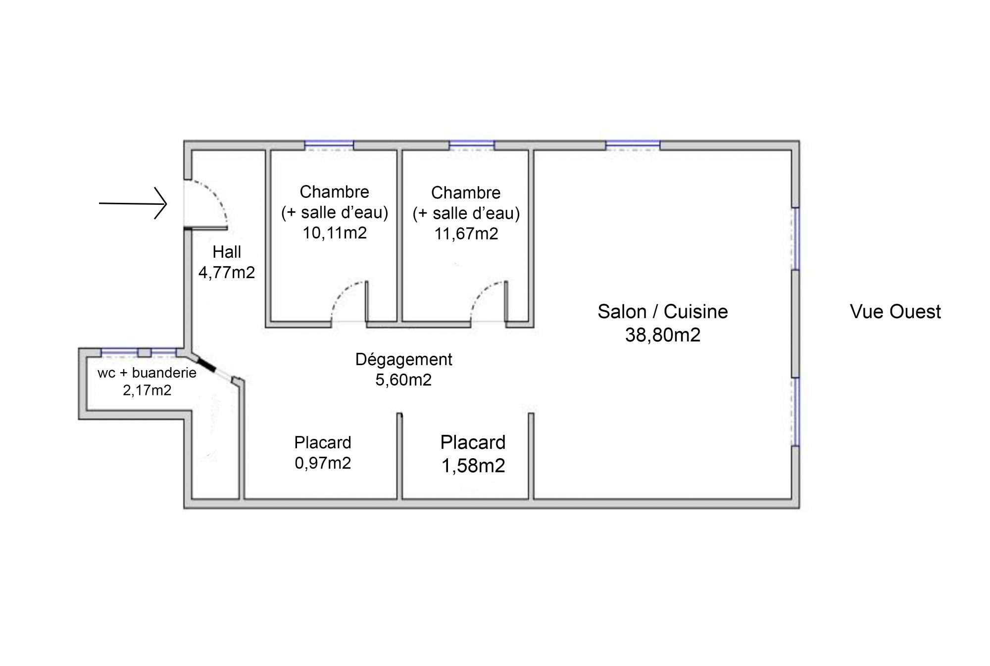 VIENNE (Hypercentre) Appartement T3 - 75m2 - Vue dégagée Vienne 38200