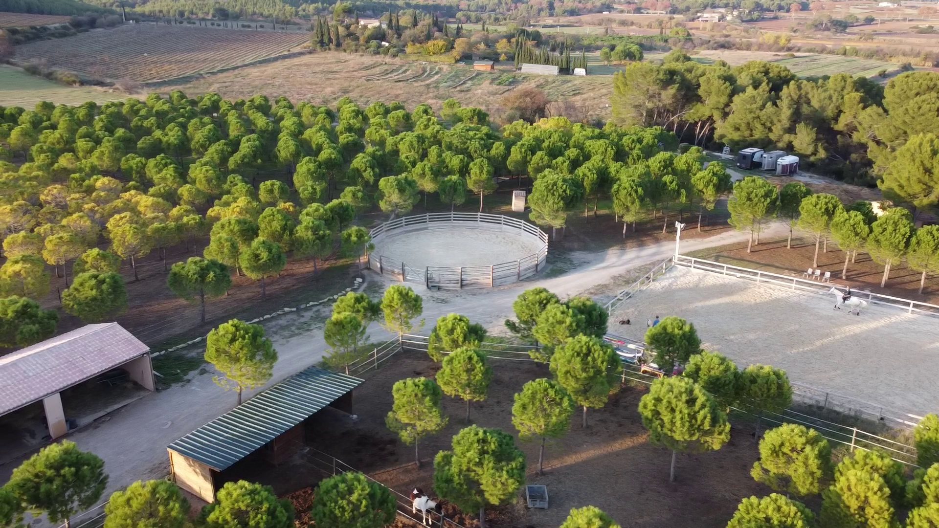 MONTAGNAC : sur un terrain de 4,49 hectares, Écuries constructibles