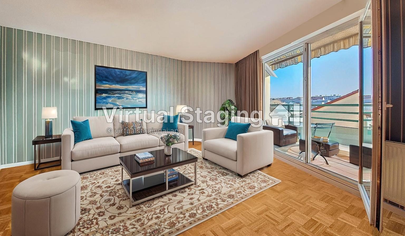 T3/4 de 73.73m²,  étage élevé, balcon avec vue dégagée