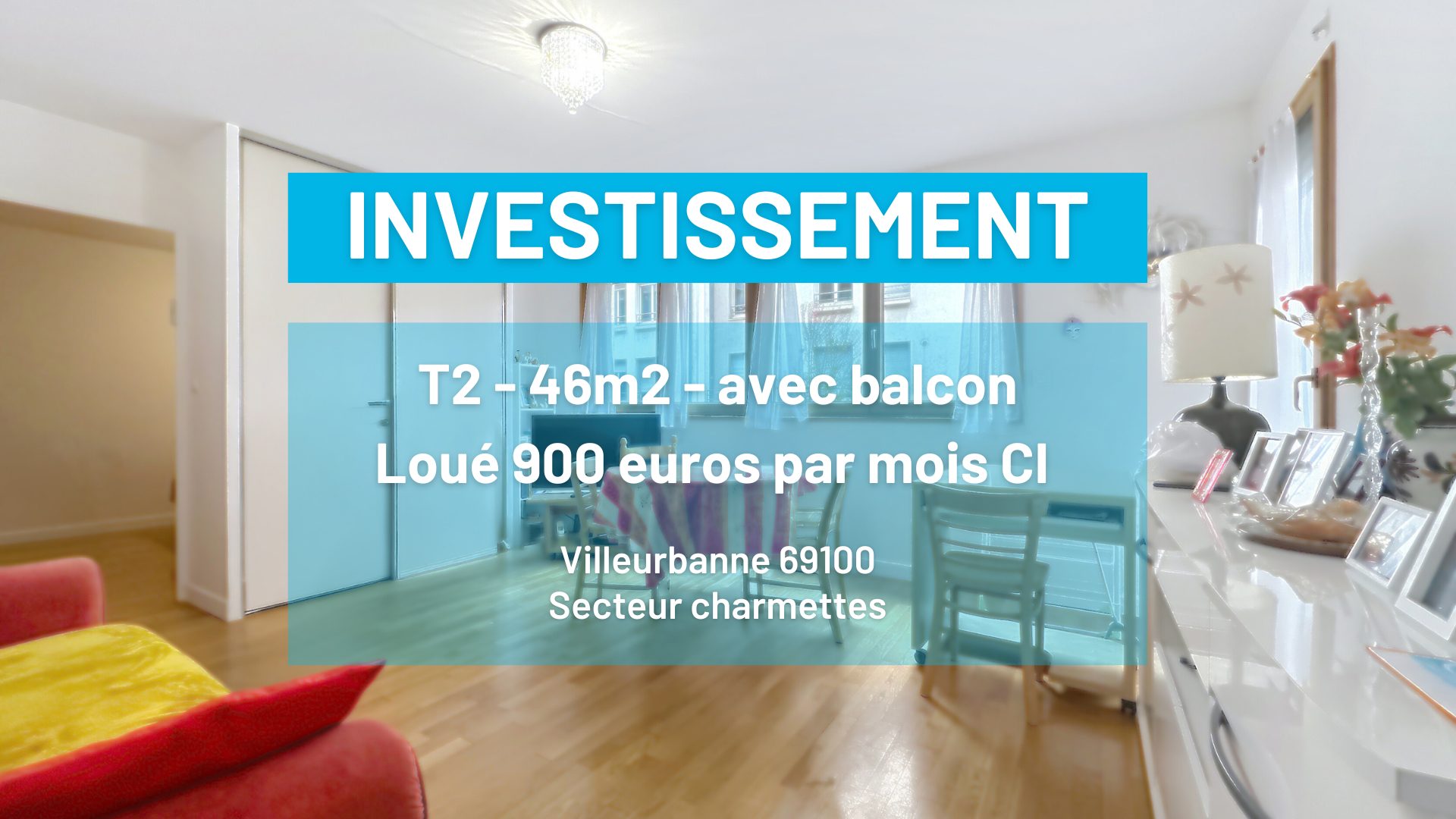 T2 - 46m2 - Balcon - Loué 900 Euros