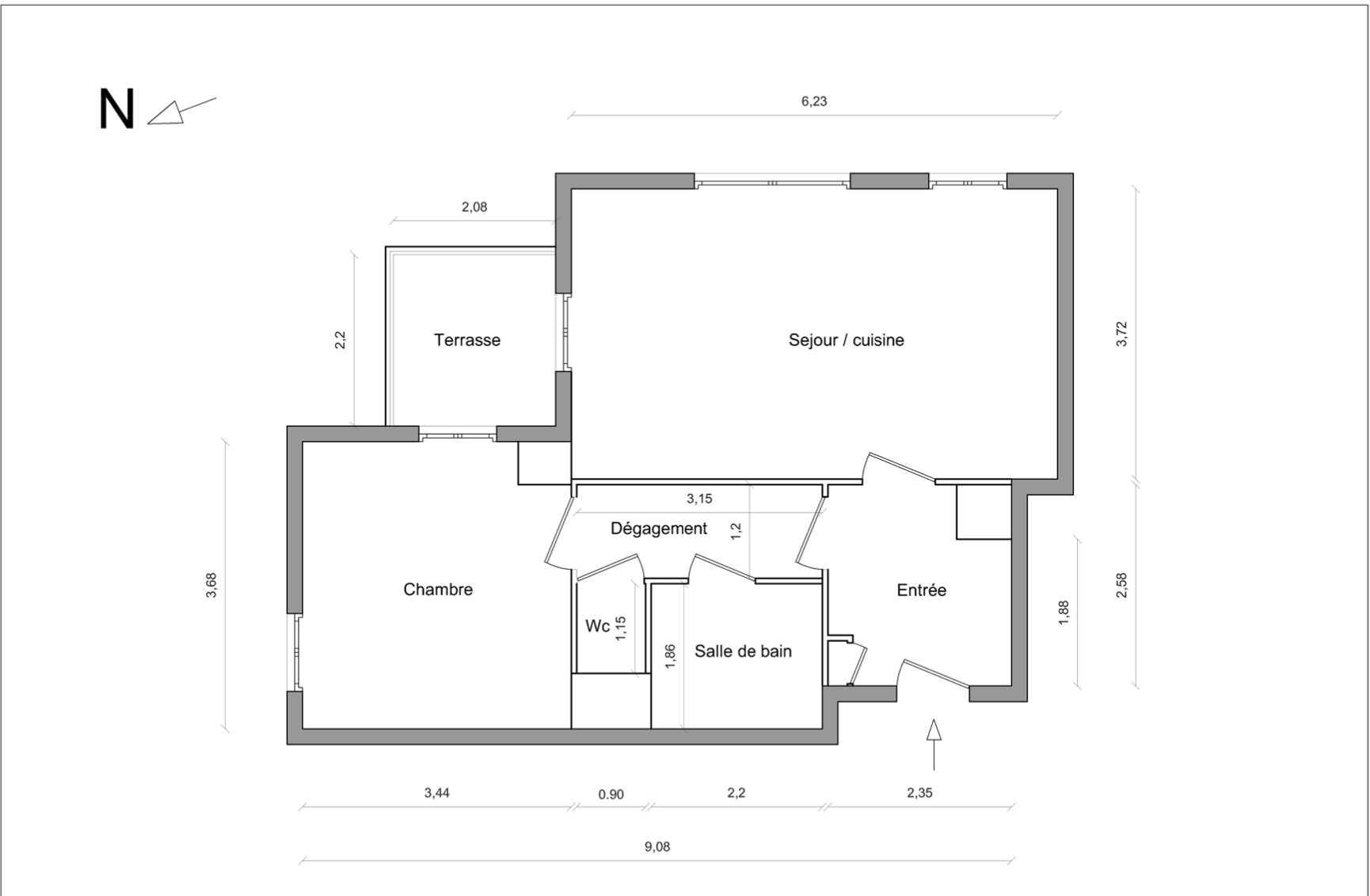 Appartement - 2 pièces - 55 m² - Écully (69130)