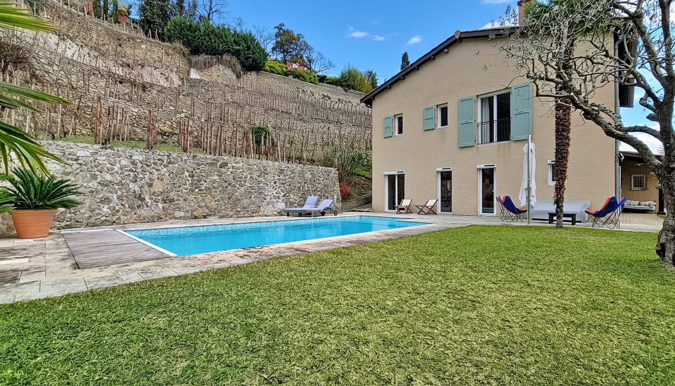 Maison 226m2, terrain 3000m2 dont vigne AOP CONDRIEU 1500m2