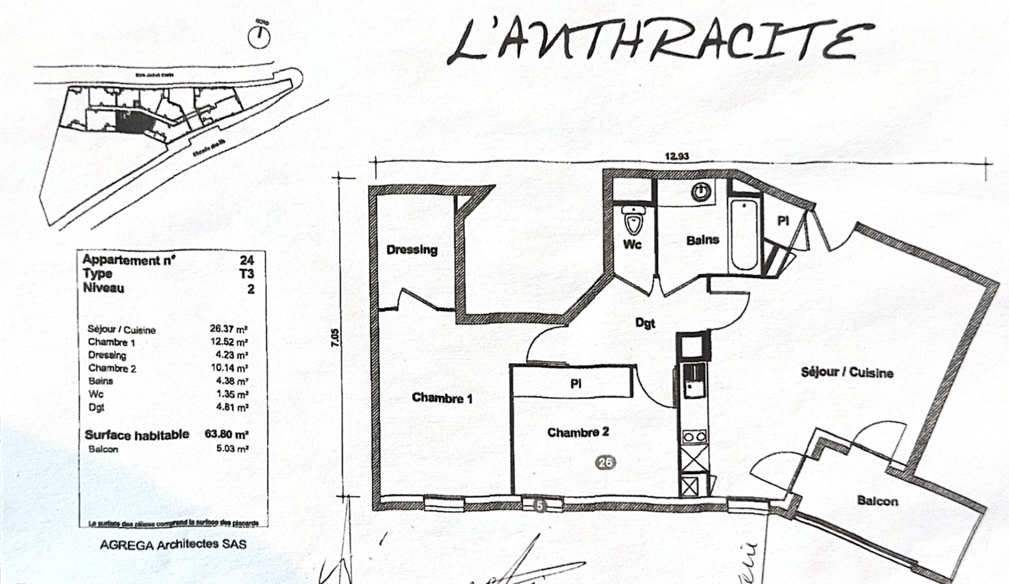 SOUS OFFRE ! Pietrapolis Chaponost, Appartement T3 secteur Alaï de 2013 avec balcon + 2 places de parking en sous-sol Francheville 69340