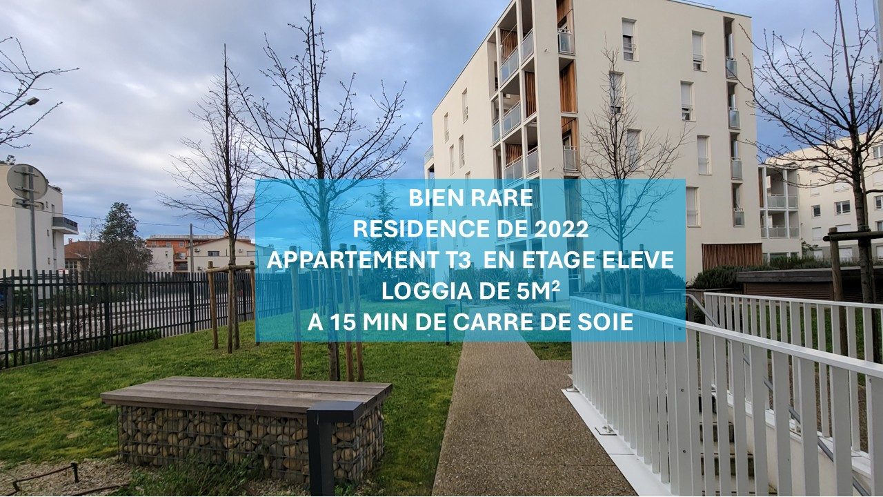Appartement T3 de 61 m²- Etage élevè -Loggia et Garage inclus