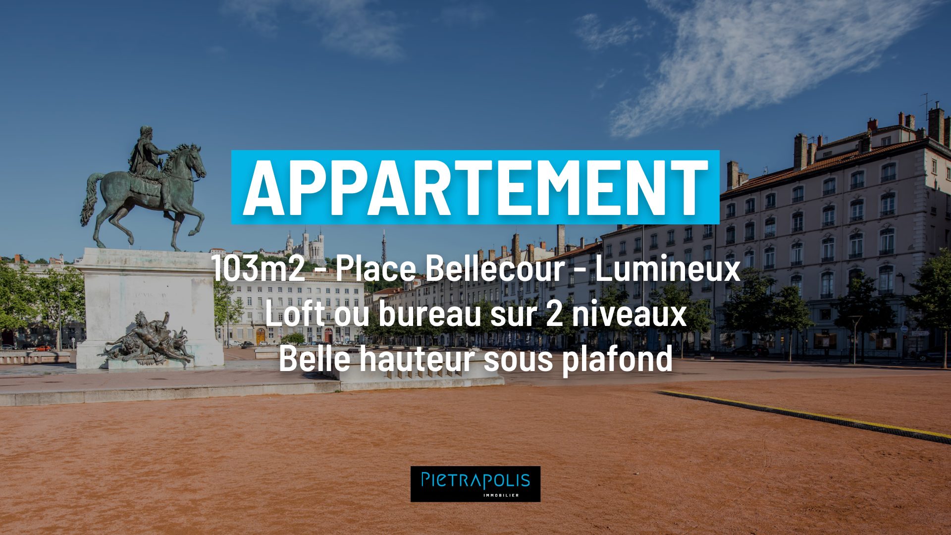 Appartement de type LOFT ou Bureau à vendre place Bellecour