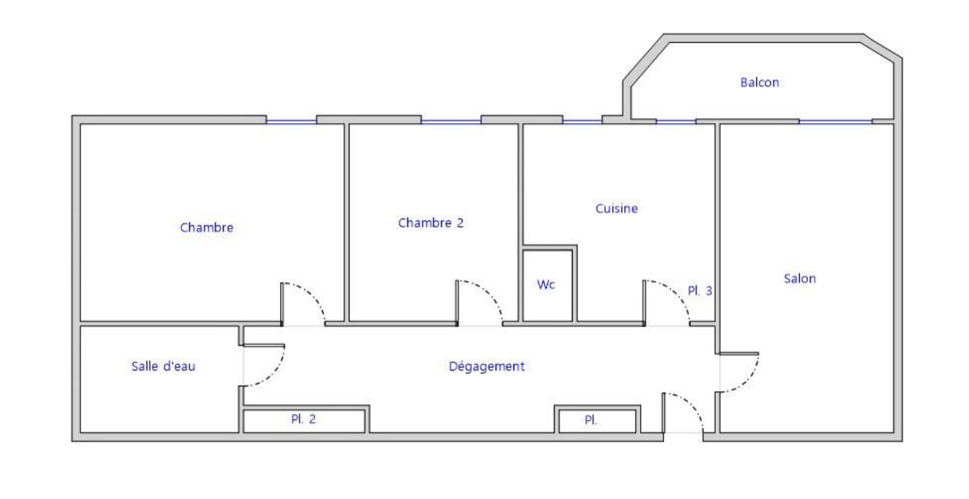 Gratte Ciel Appartement T3 de 68 m2 et Balcon de 9 m2 et Garage Villeurbanne 69100