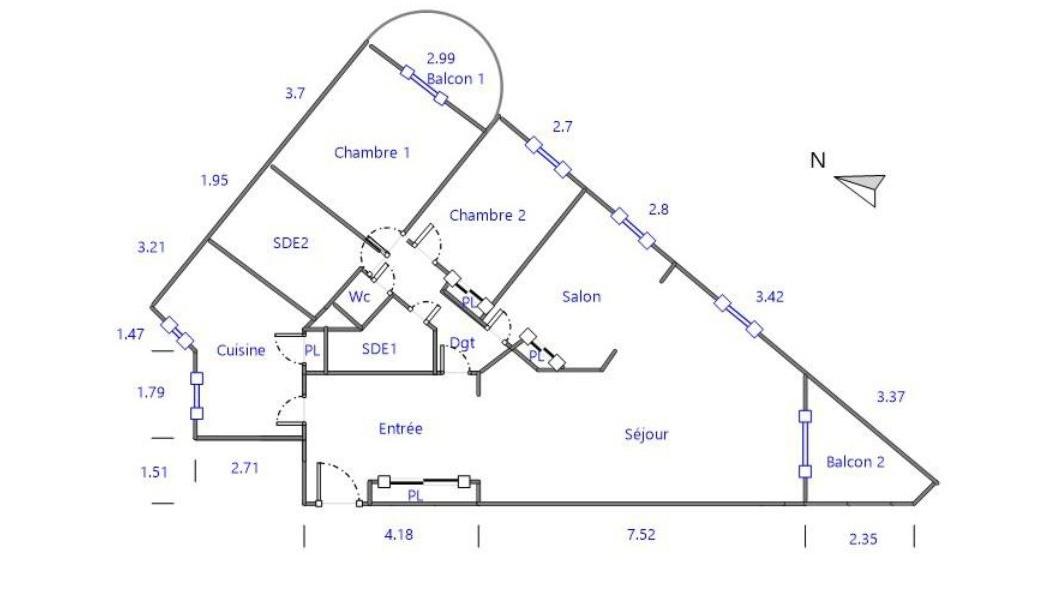 T3 de 98 m² avec balcon, métro Garibaldi, garage possible Lyon 69003