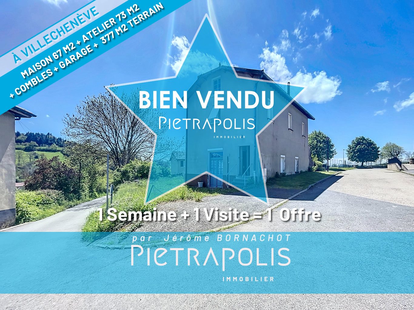 MAISON A FORT POTENTIEL 70 M2 AVEC JARDIN & GARAGE À VILLECHENEVE