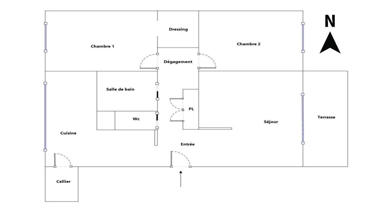 DOUA / TETE D'OR - Appartement T3 traversant de 75 m² avec terrasse Villeurbanne 69100