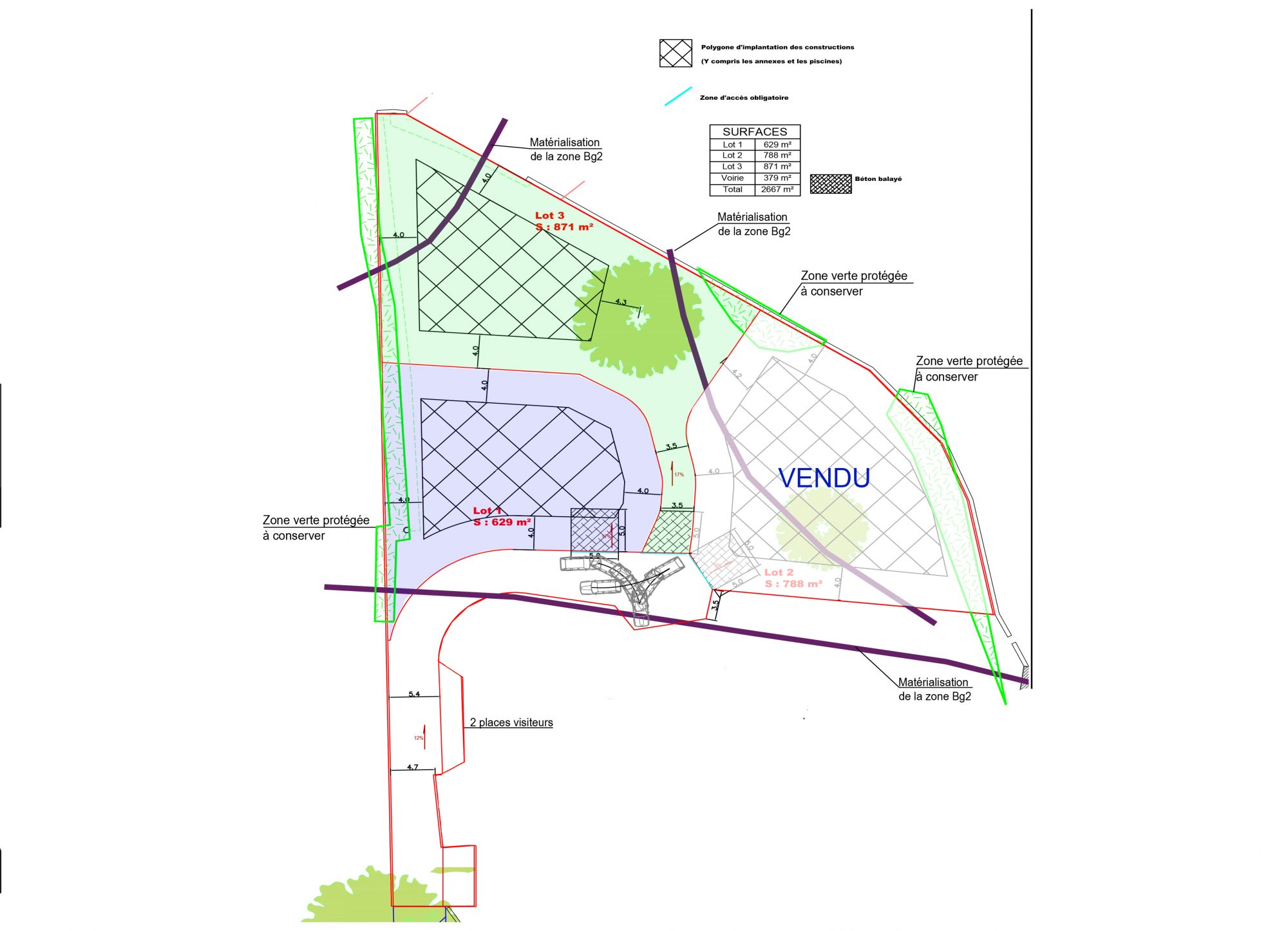 Terrain 871m2 - Viabilisé - Vue - Centre village - Sécurisé Estrablin 38780