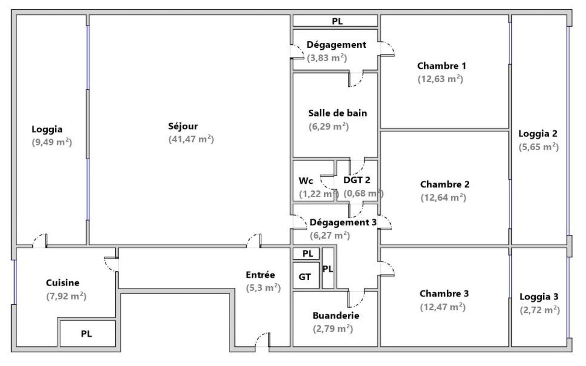T4 - 113 m2 - fort potentiel - cave et garage Rillieux-la-Pape 69140