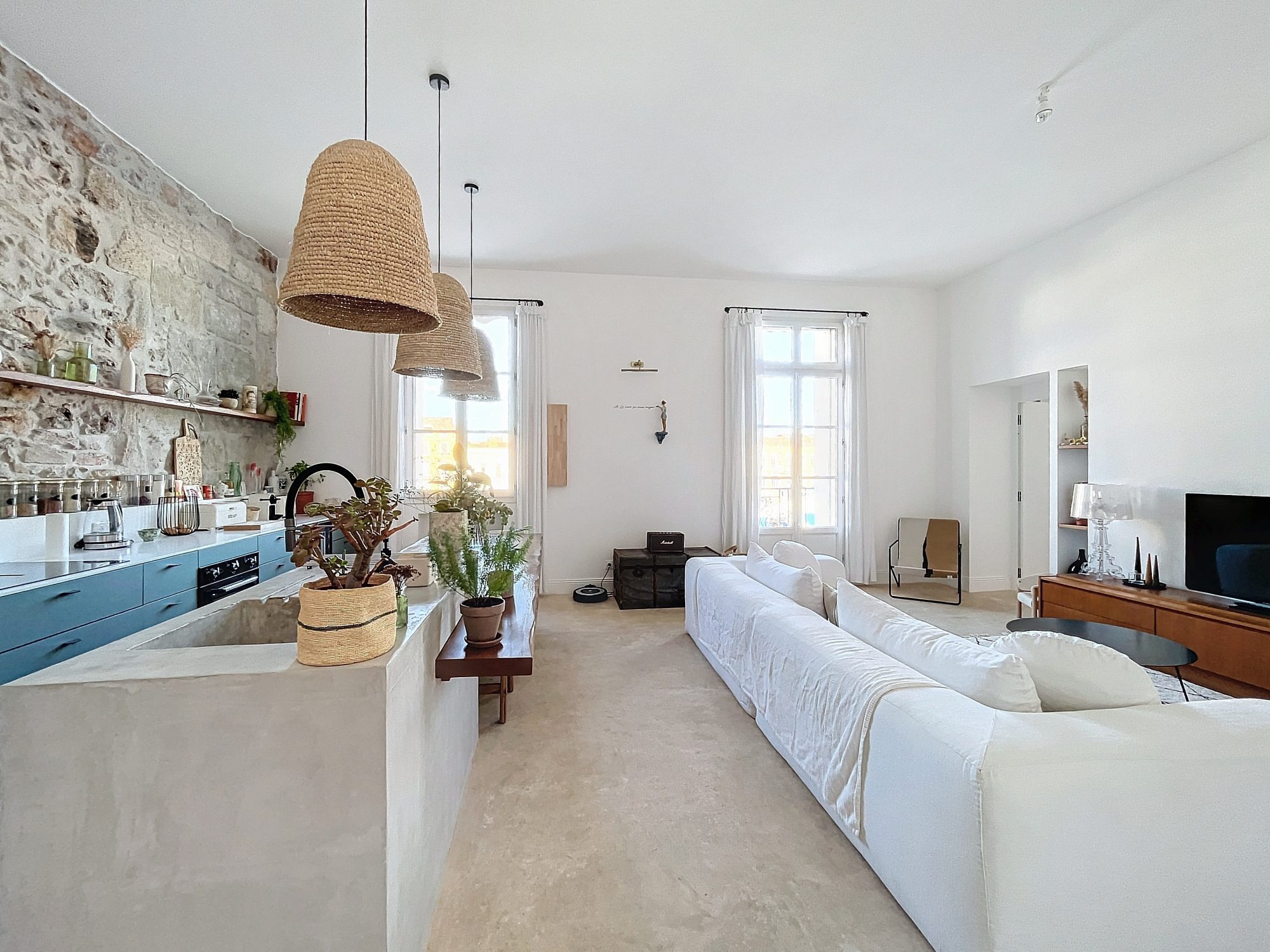 SETE : Centre Ville, Vue Quai, appartement T3, 95 m²