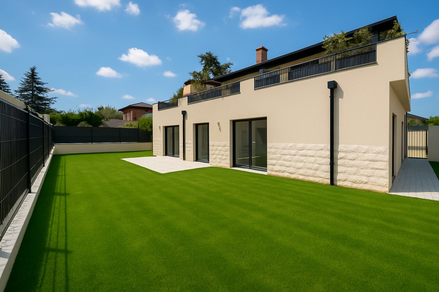 Magnifique appartement T4 de 109m2 entièrement rénové avec jardin de 250m2 éposé sud/ouest à Fontaines Saint Martin