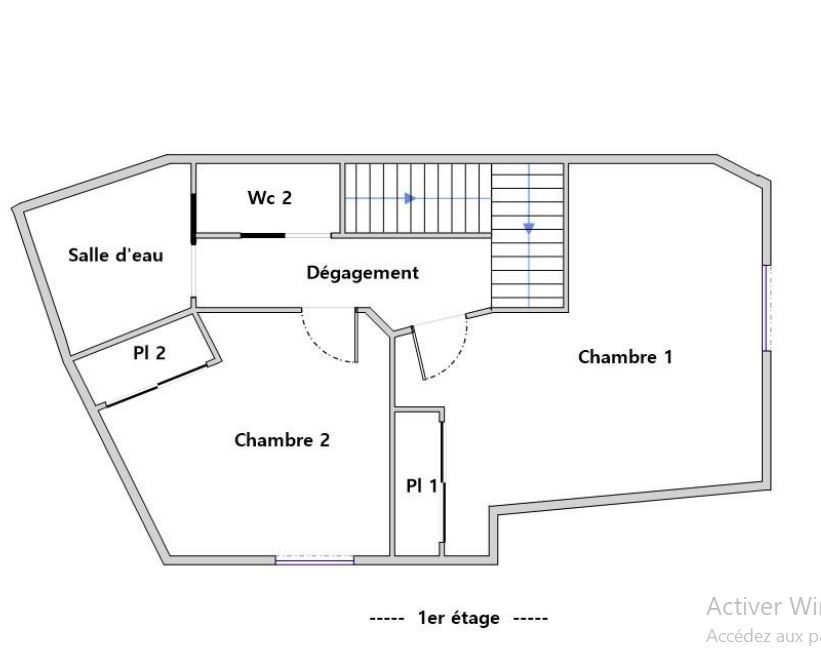 SUR LES HAUTEURS DE GENAY - AU CALME - APPARTEMENT T3 DUPLEX ENTIEREMENT RENOVE AVEC 2 PLACES DE PARKING ET 2 TERRASSES -DANS RESIDENCE FERMEE Genay 69730
