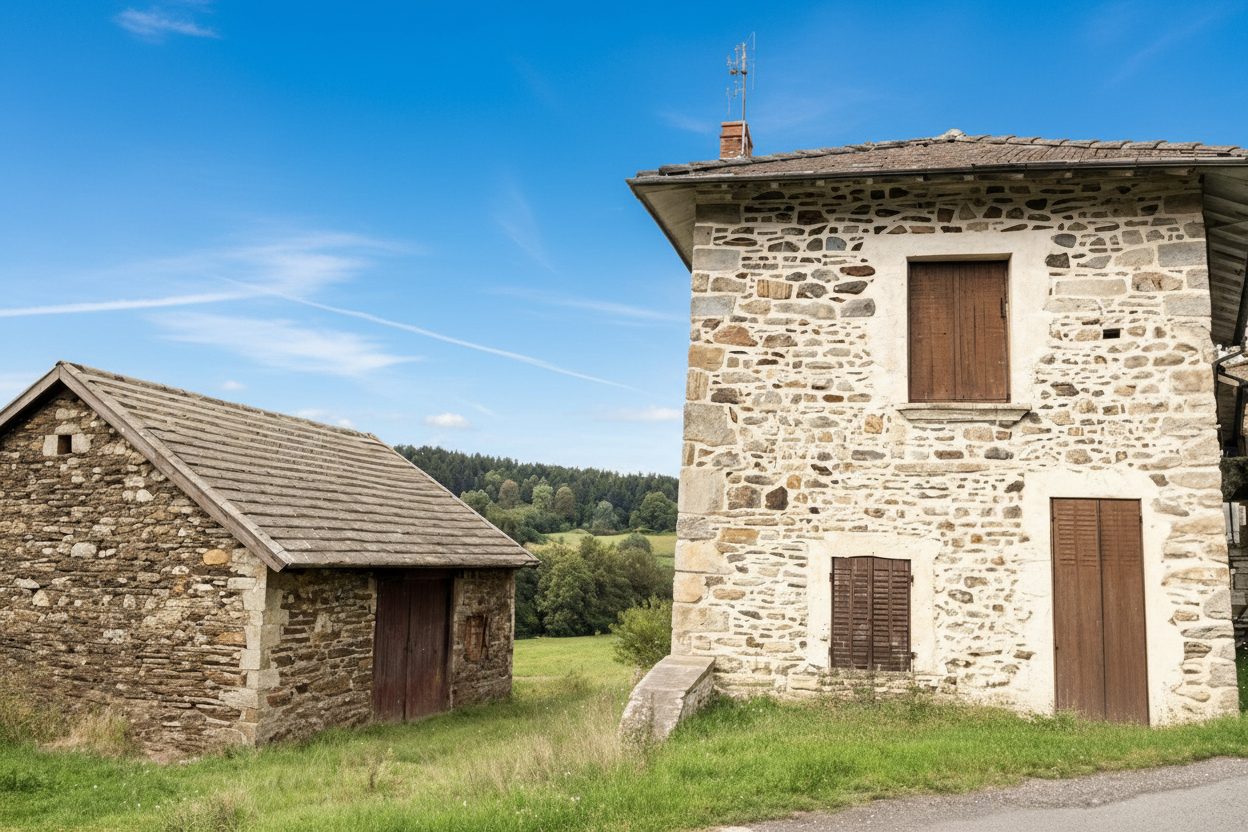Maison en pierres avec grange