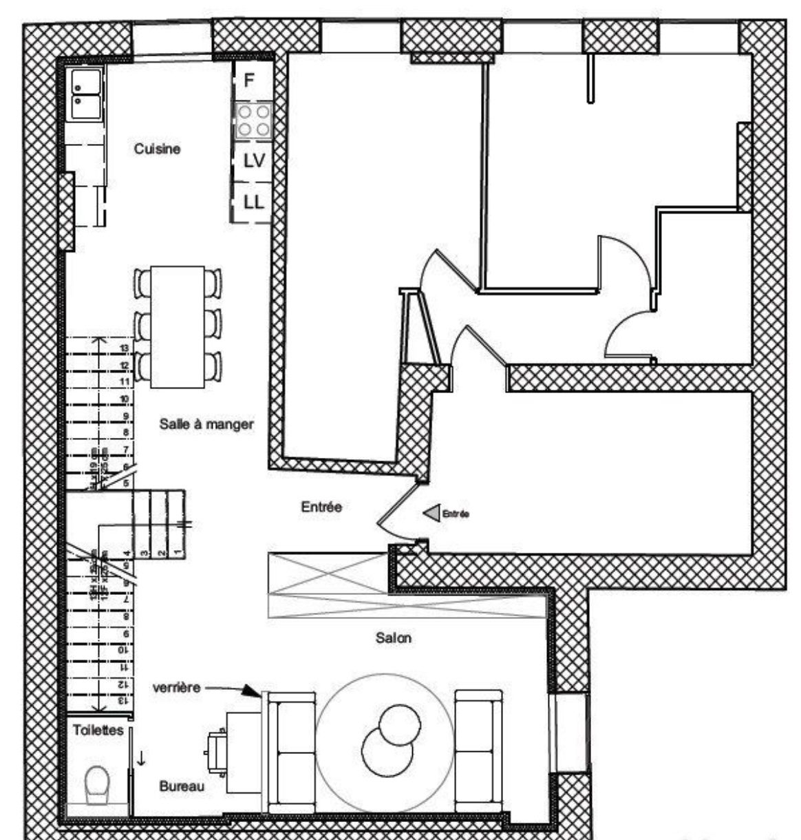 T3 Duplex de 88m² à rénover entierement au 4ème et dernier étage Lyon6 Lyon 69006