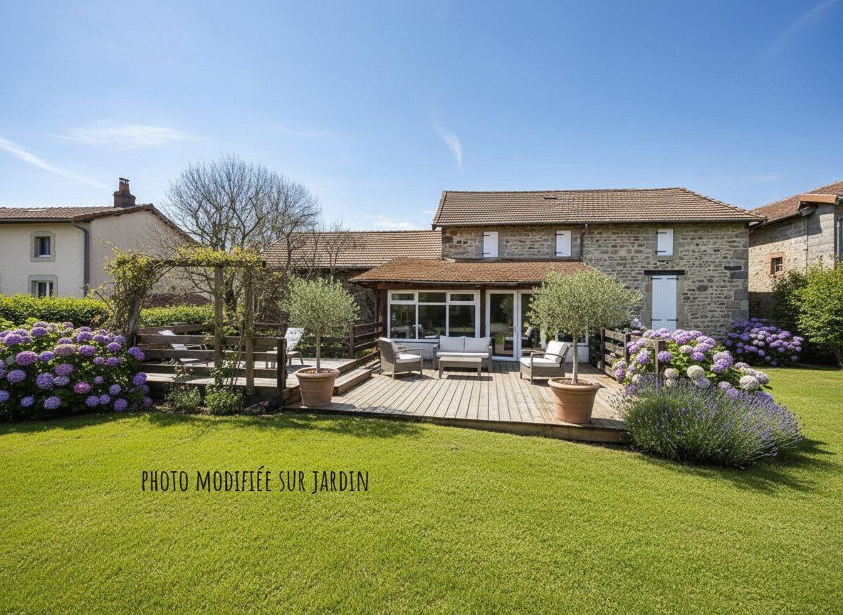 Maison  de campagne en pierre avec jardin de 500 m2