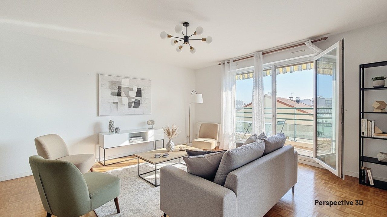 T3 de 73.73m²,  étage élevé, balcon, vue dégagée, garage inclus