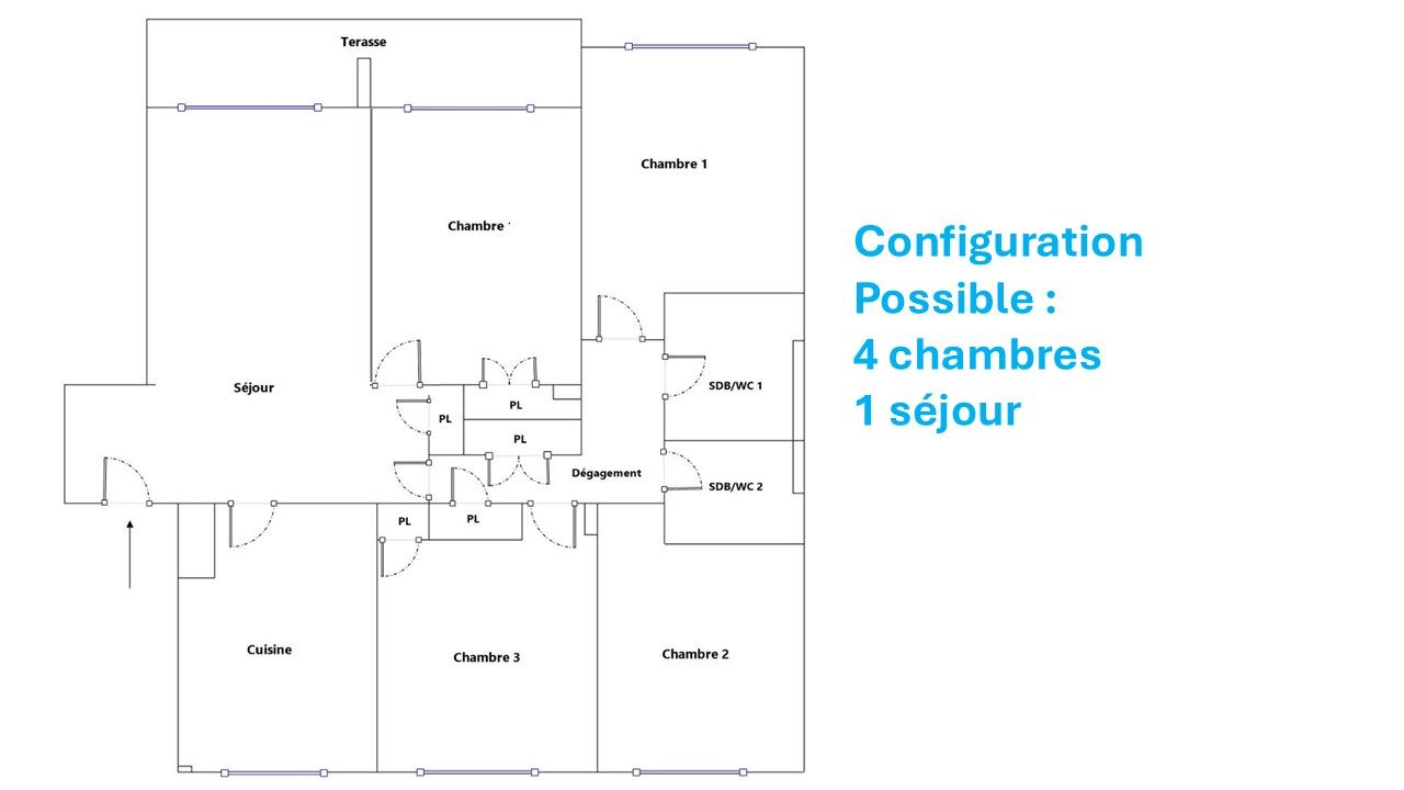 Métro Saxe-Gambetta - Appartement T5 de 120 m² avec terrasse. Possibilité parking en sous sol Lyon 69007