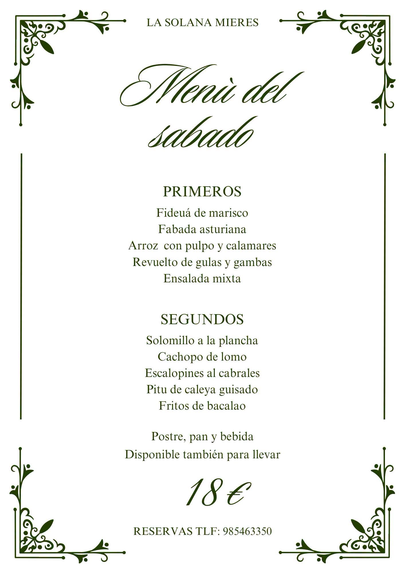 Imagen del Menú