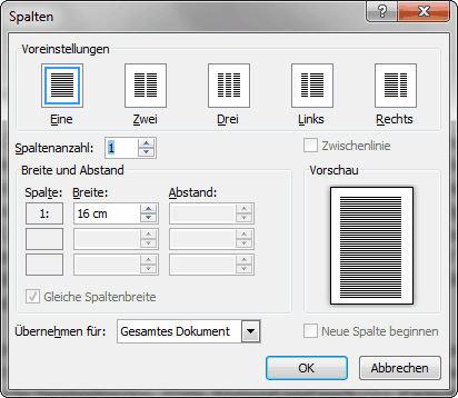 Word dokument in 2 spalten teilen [2026]