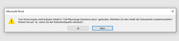 Word dokument lässt sich nicht anzeigen [2025]