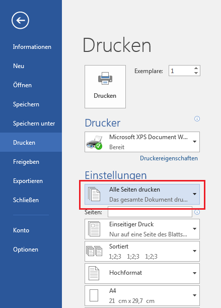 Statt Zu Drucken Kommt Druckausgabe Speichern Unter Druckeinstellungen in word dokument speichern [2025]