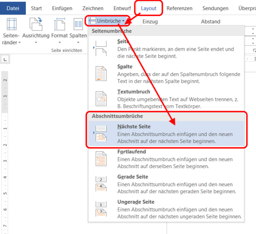 Word dokument erste seite keine seitenzahl [2026]