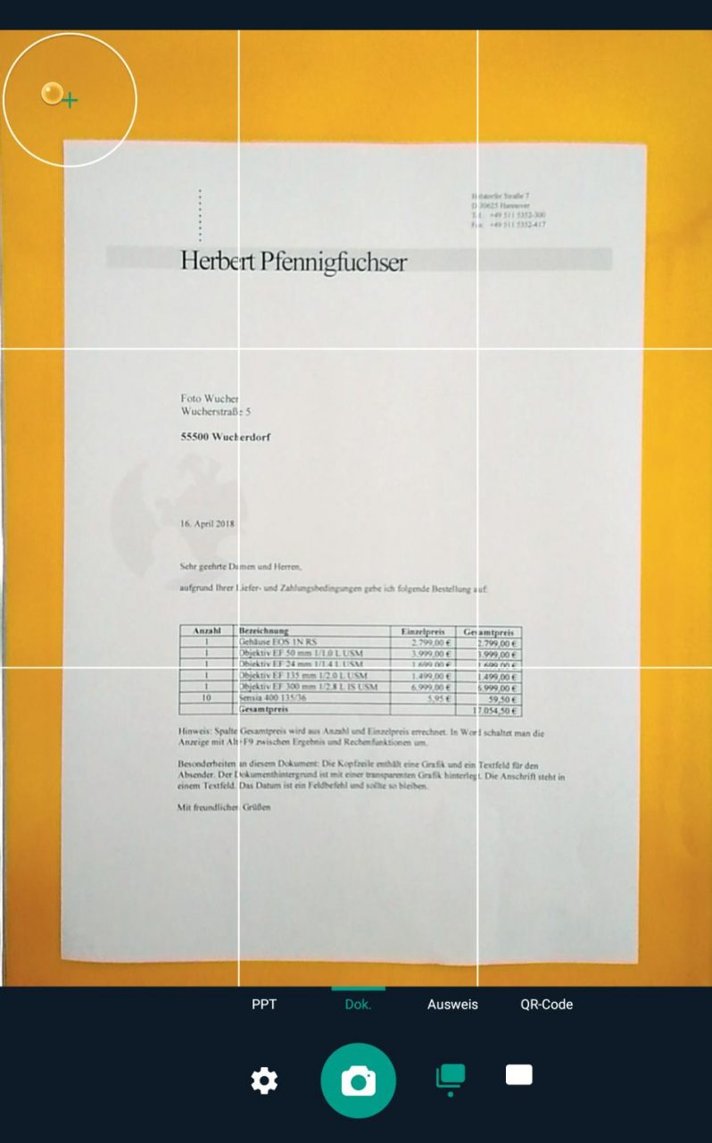 SCANNEN UND BEARBEITEN EINES DOKUMENTS intelligence overview