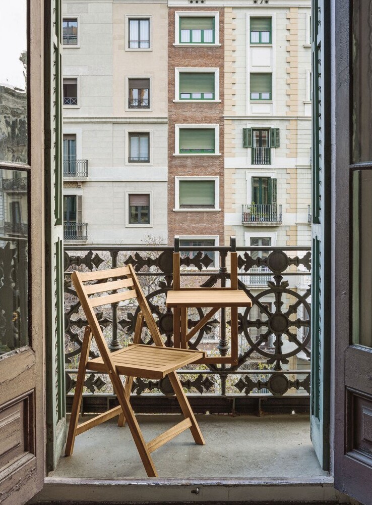 Table à manger pliante pour balcon en bois 40x40cm marque Kave Home