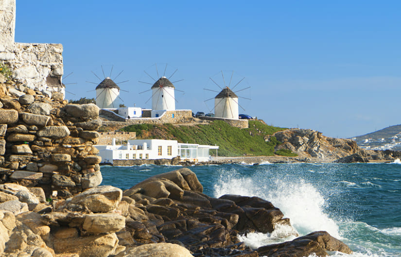 The Old Windmills of Mykonos Island