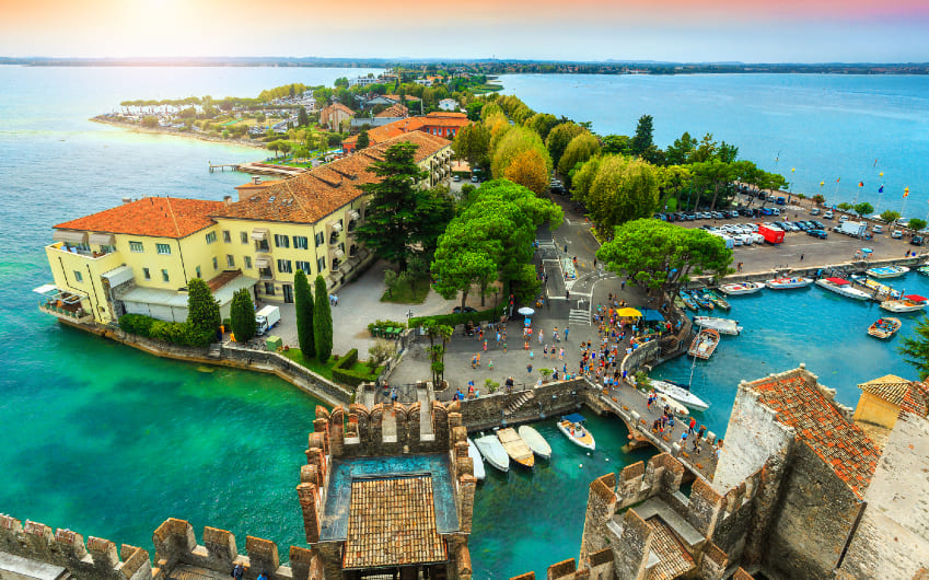 Scaliger Castle in Sirmione, Lake Garda