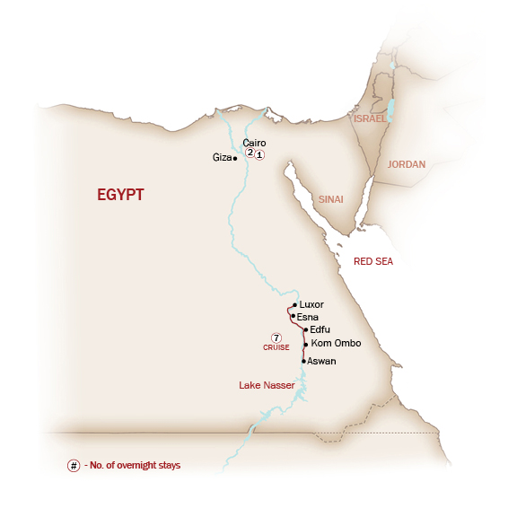 THE JEWEL OF THE NILE map