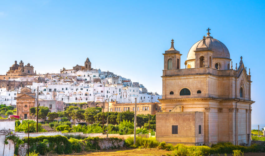 Ostuni White Town Skyline and Church