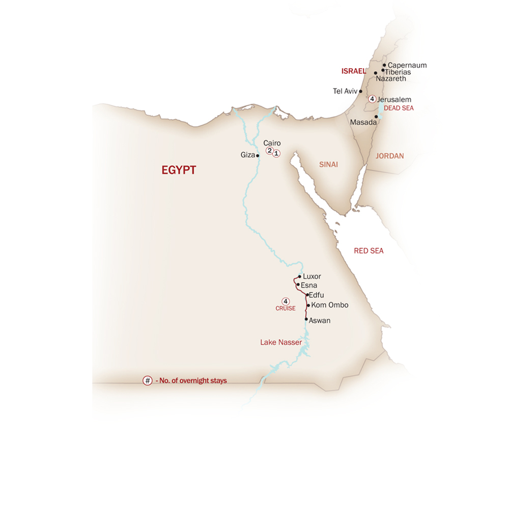 EGYPT & ISRAEL map