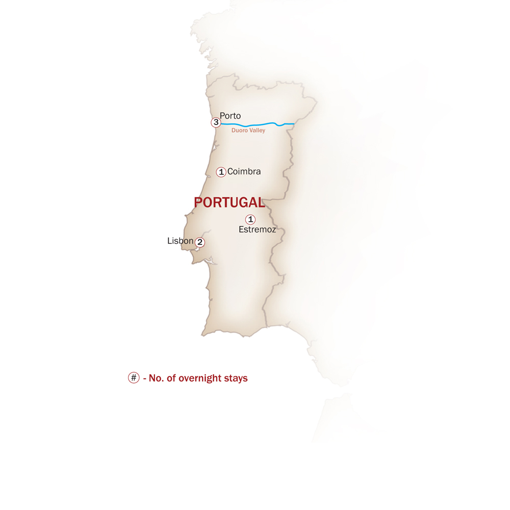 CHARMING PORTUGAL map